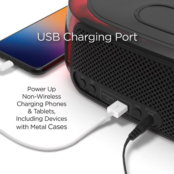 🔊iHome® Color Changing TimeBoost Glow Alarm Clock Wireless Charging USB Port 📱 - Picture 5 of 13